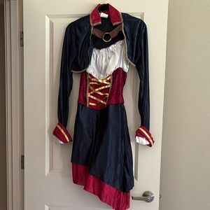 Women's Pirate Costume in Red and Black